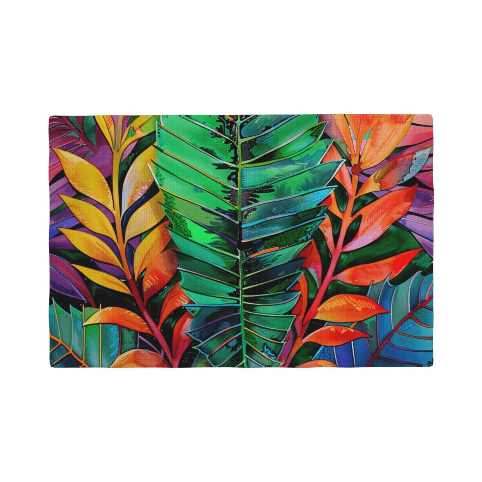 Sets de table tropical lin pour décorer vos repas d'été en intérieur ou terrasse