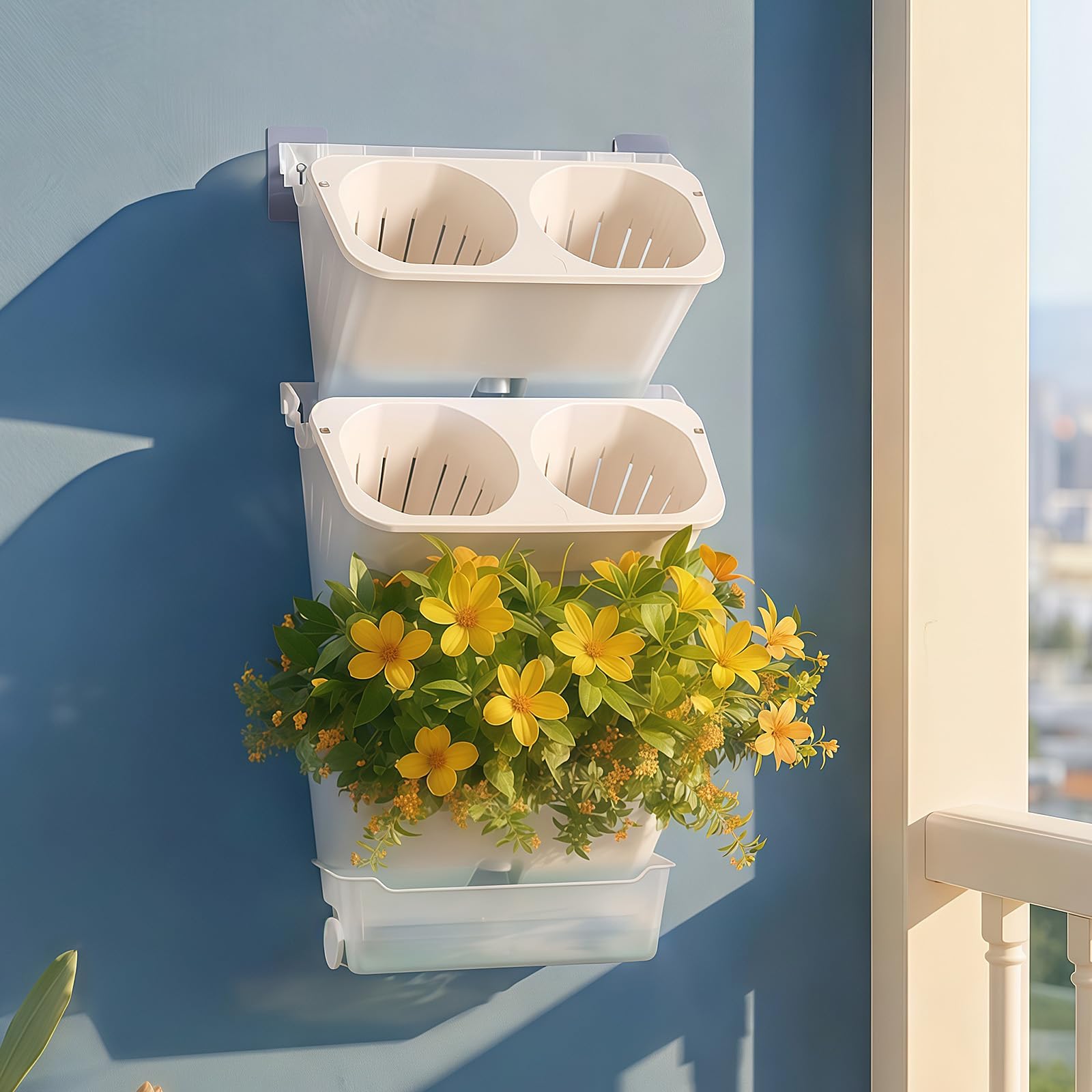 Vaso da parete automatico irrigazione casa decorazione da parete vaso di fiori vegetale interno balcone giardinaggio fioriera