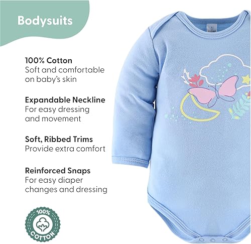 Miniatura 2 de The Peanutshell Juego de regalo de canastilla para bebé, 30 piezas, ropa de bebé niña recién nacida a 9 meses, mariposa morada