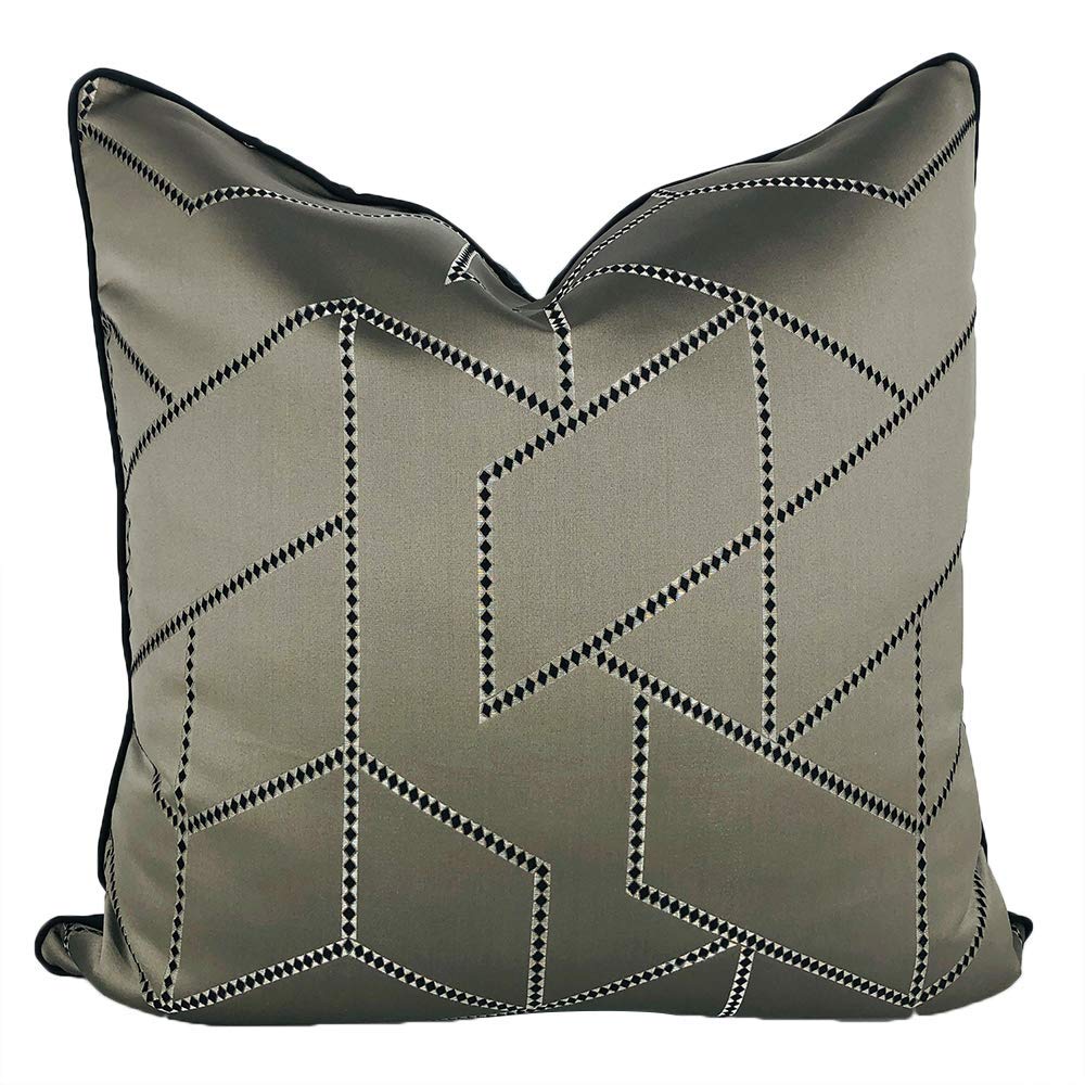 IDH Iridium Home Brindisi Cushion with Duck Feather Insert Cushion 60 x 60 cm Decorative Throw Cushion