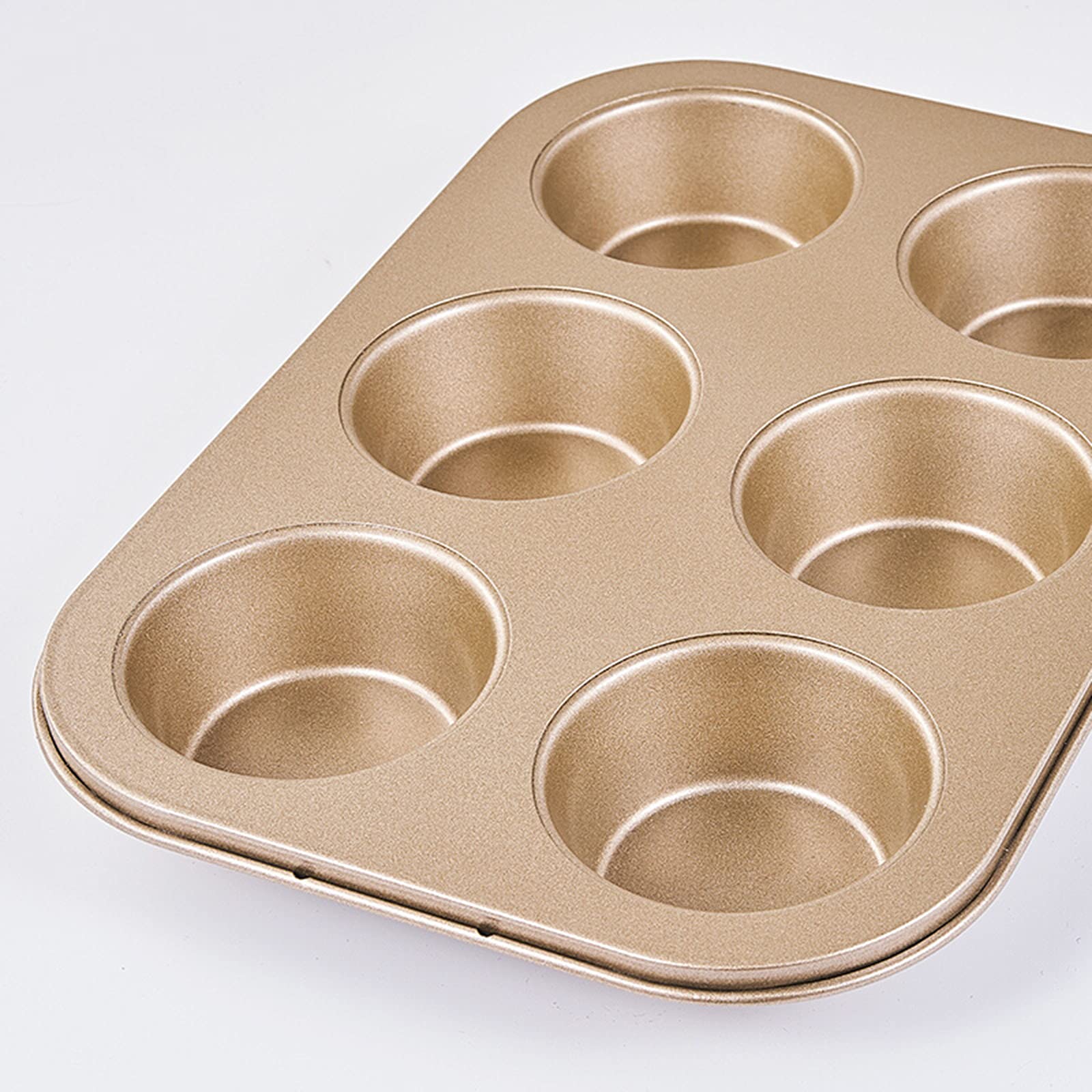 BAtlam Küchenutensilien, Cupcake-Backform, Mini-Kuchenform, Backformen für 6 Tassen, Antihaft-Kohlenstoffstahl, kleine Kuchen-DIY-Muffinform, Antihaft