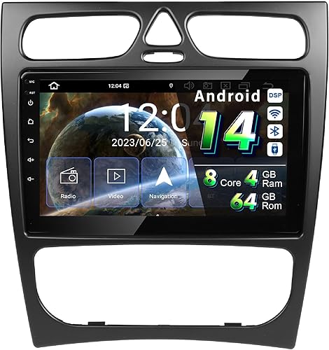 EGOSONIC Android 14 Car Stereo 9inch for Benz W168 W203 W209 W639 Vaneo W463 C20