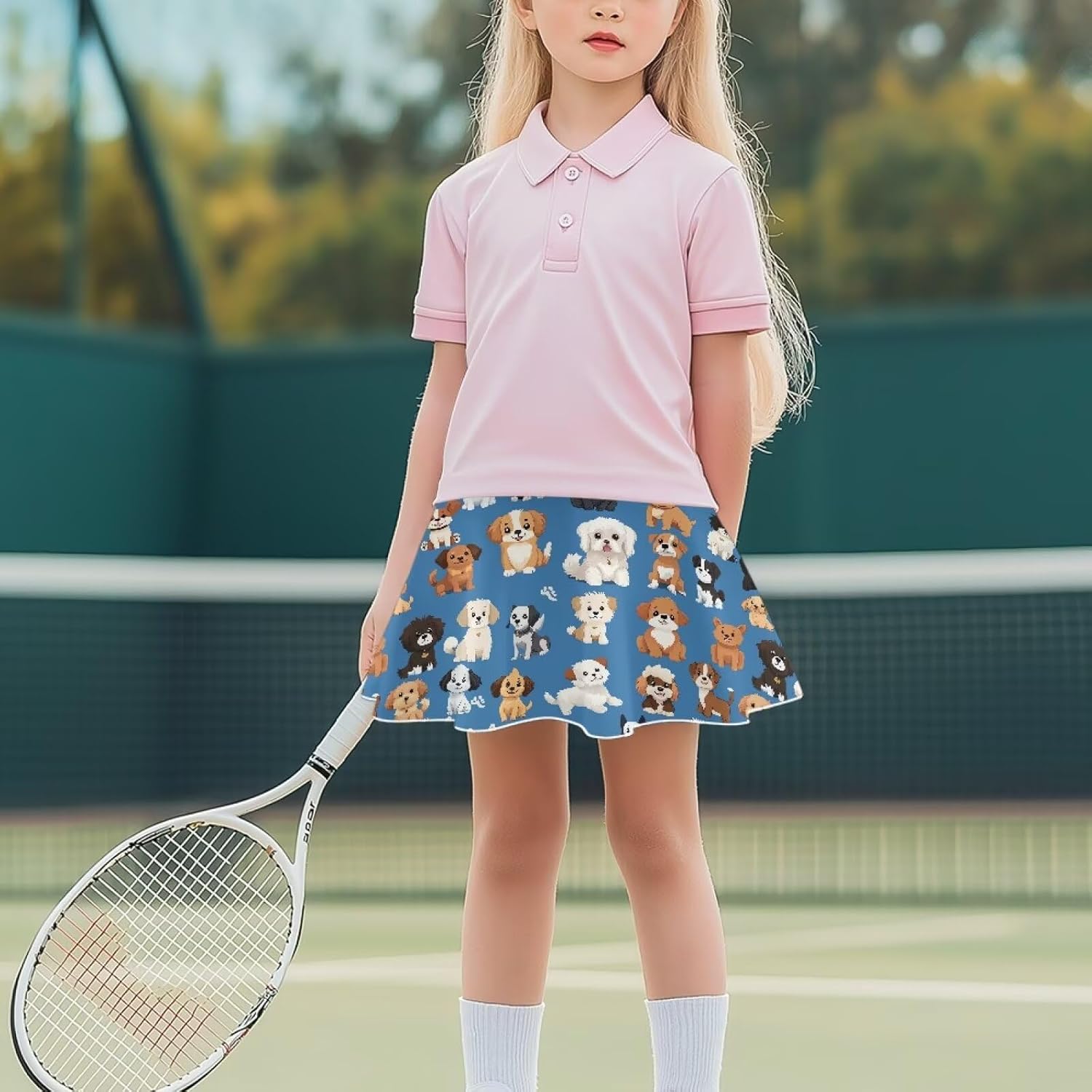Athletic Skorts for Girls School Tennis Skirts with Pockets Built in Shorts