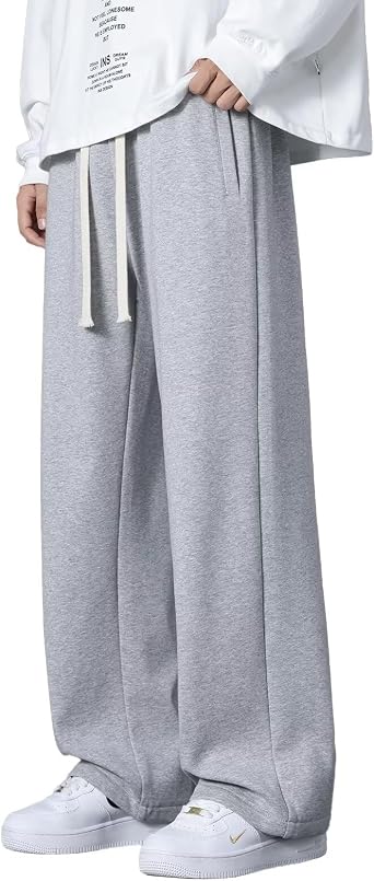 Sillictor Mens Sweatpants Jersey Bottoms Long Pants Slacks Trousers Wide Pants Casual Pants Easy Pants Plain |