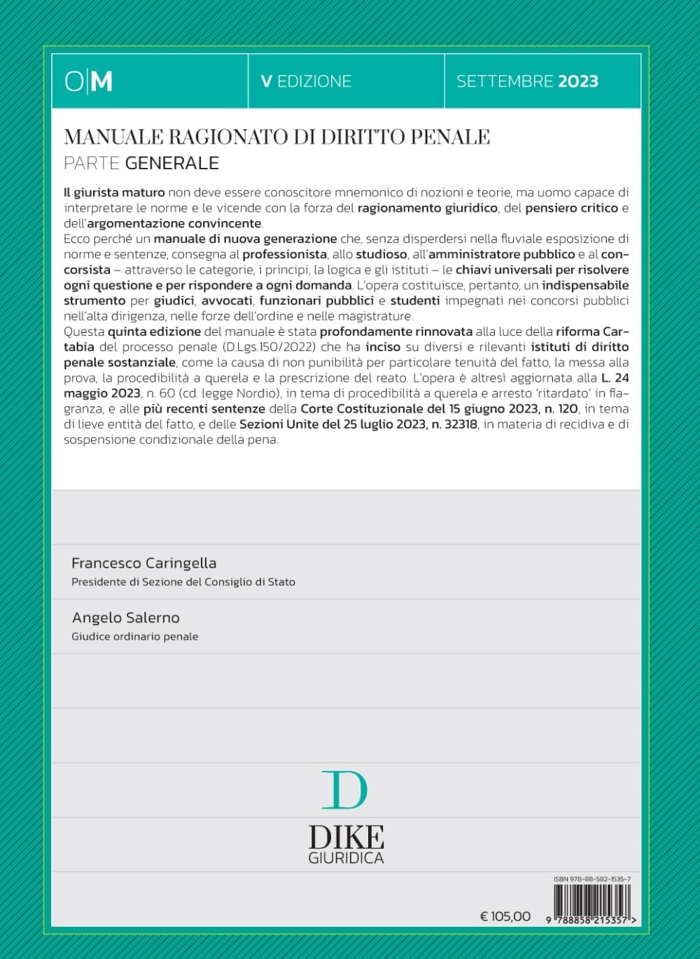 Manuale ragionato di diritto penale. Parte generale. Con aggiornamento online