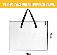 Vista 2 de EOOUT Estuche para Portafolio de Arte, Negro