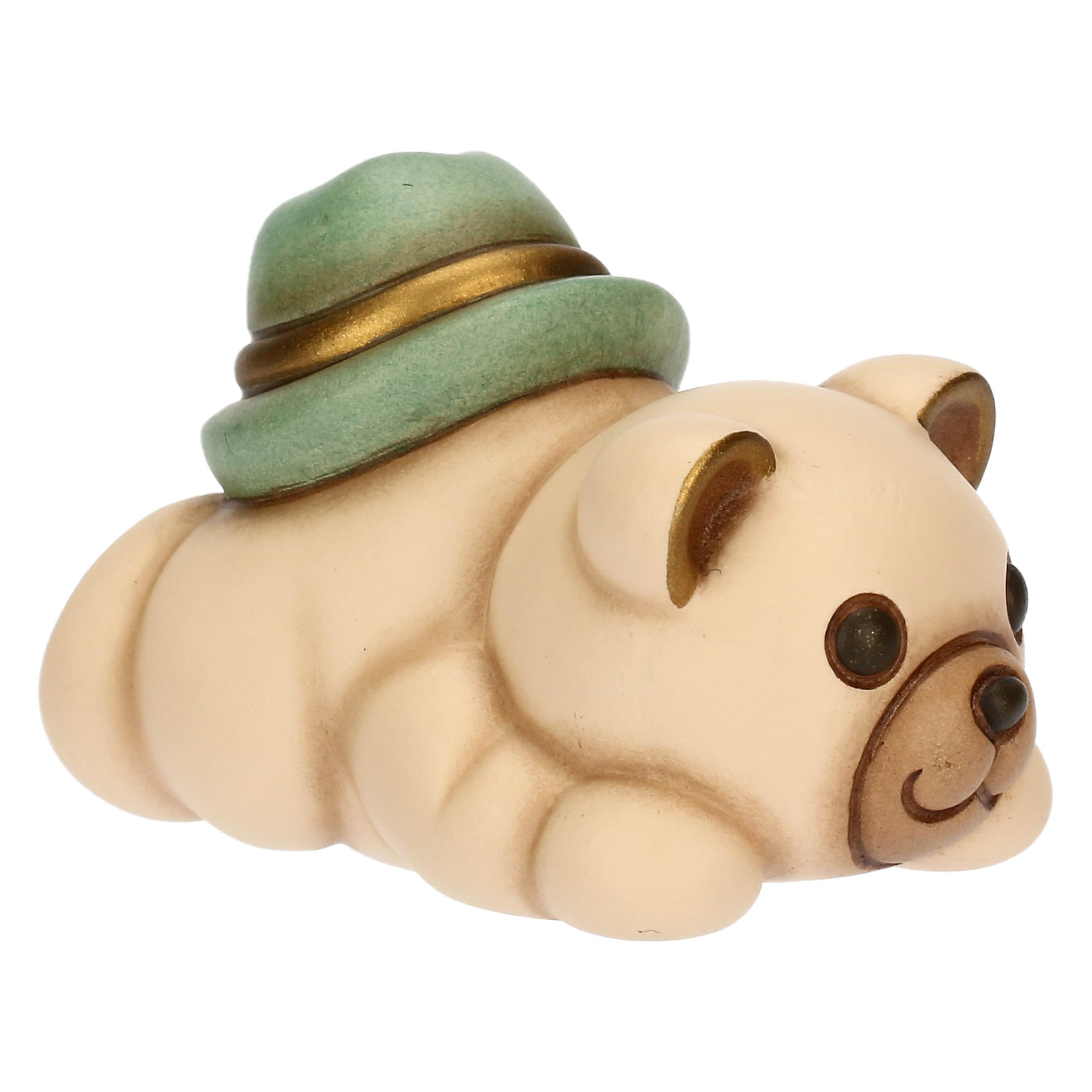 THUN - Mini Teddy with Him Hat - Ceramic - Favor Collection - 5.8 x 3.5 x 3.8 cm