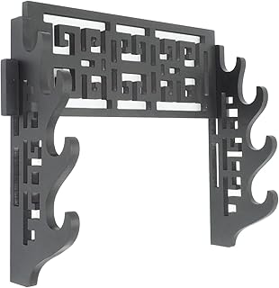 Eforlife 4 Tier Sword Holder Wall Mount Samurai Sword Display Stand Sword Bracket Hanger for Katana Wakizashi and Standard Swords (Classic)