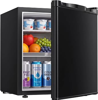 Feelfunn 1.7 Cu.Ft Mini Fridge with Freezer, Small Refrigerator, Black