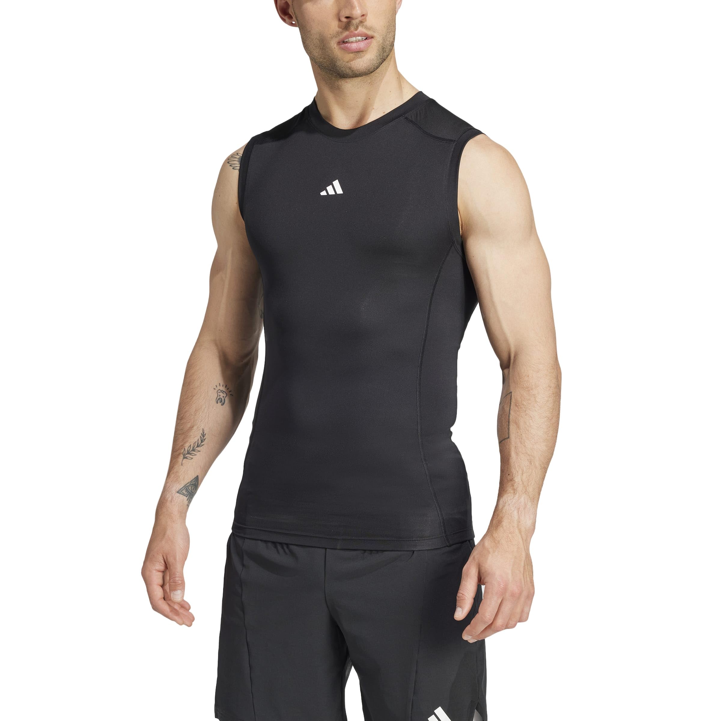 adidas Men's Camiseta sin Mangas de Entrenamiento de compresión Techfit