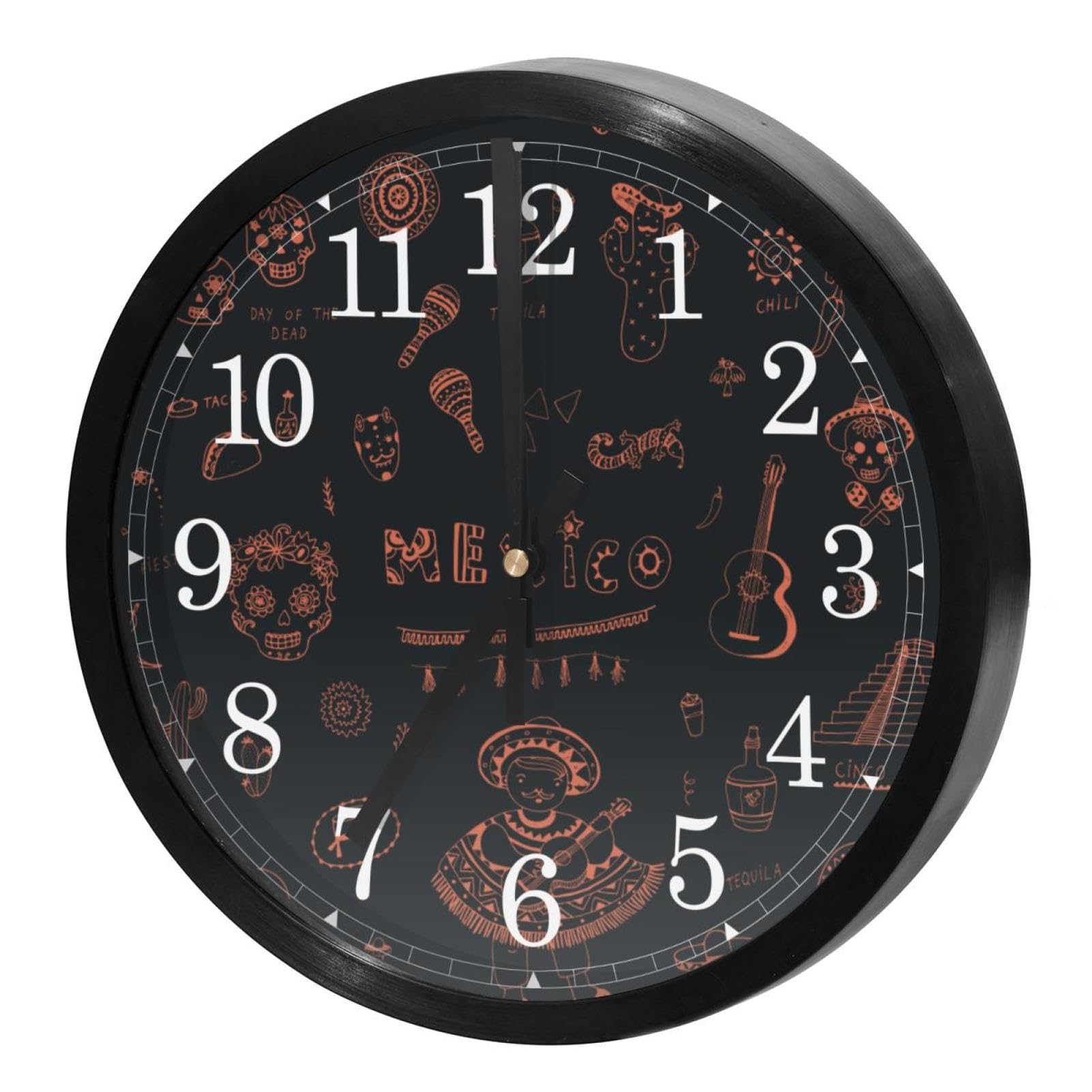 Horloge murale silencieuse à quartz mexicaine pour la cuisine