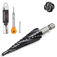 Vista 11 de MulWark M35 - Juego de brocas de paso de cobalto con punzón central, 3 unidades con revestimiento TiAlN