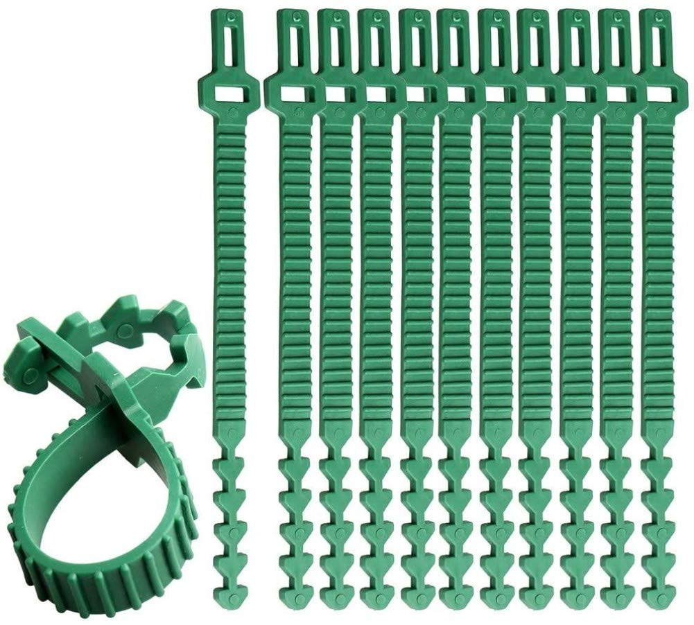 KAHEIGN 10Pcs Heavy Duty Plant Ties, 35CM Adjustable Tree Ties Straps Interlock Garden Plant Ties for Shrub Rose Tree Support