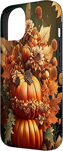 Miniatura 5 de Funda para iPhone 13 Pro Max con diseño de hojas otoñales y calabazas