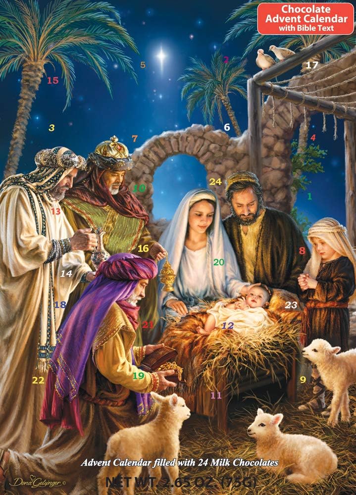 Vermont Christmas Company Shining Light Chocolate Advent Calendar & Nativity Story