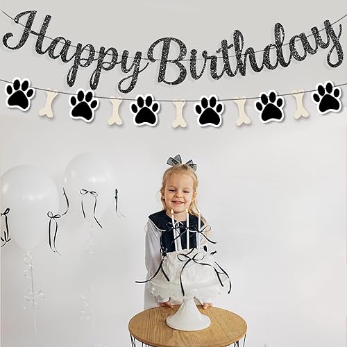 Vista 30 de Cartel con temática de perro feliz cumpleaños, decoración colorida para niños, bebés, perros, suministros de fiesta de cumpleaños Perro