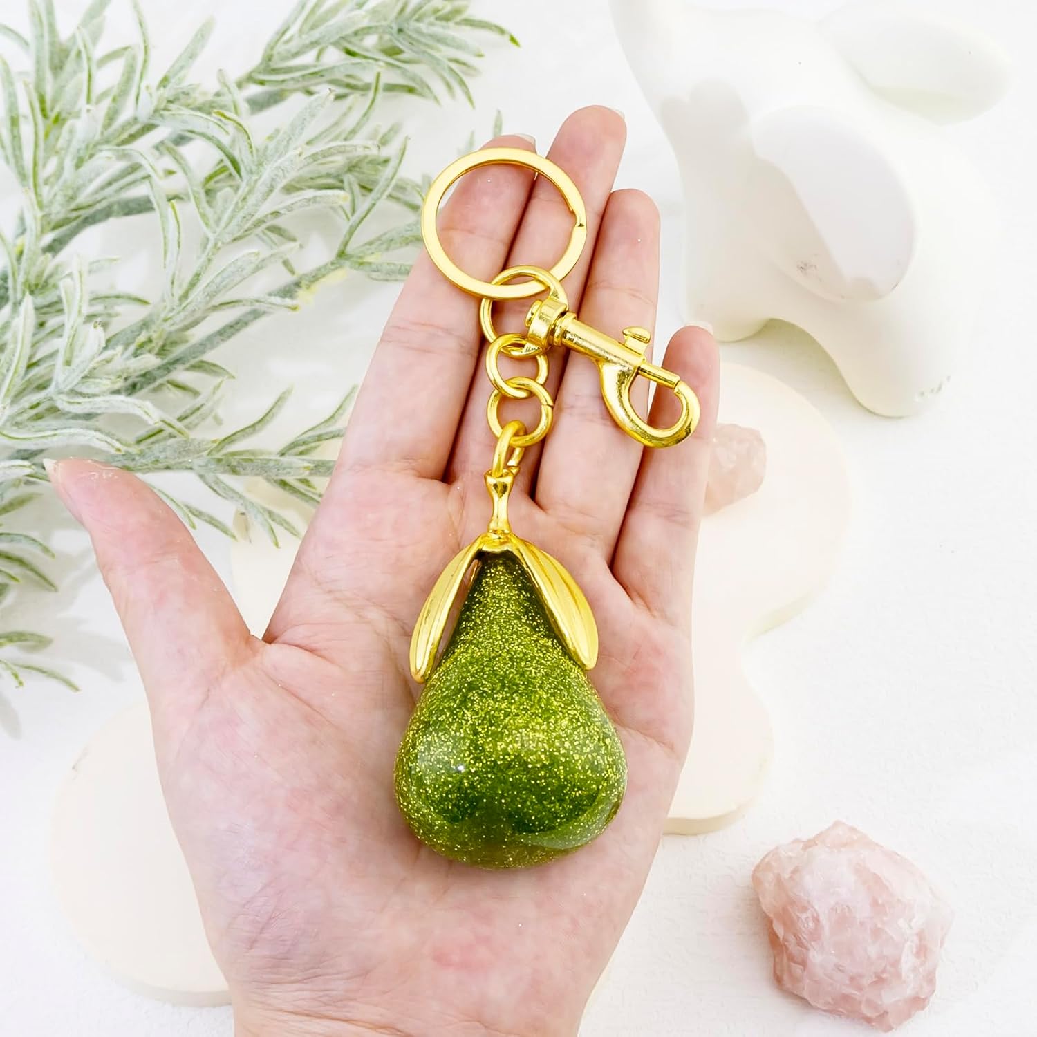Pear Bag Charms Cute Fruit Keychain Pear Accessories Gifts for Women Fruit Purse Charms for Handbags Backpack Decoration Jewelry Gift for Girls - Image 2