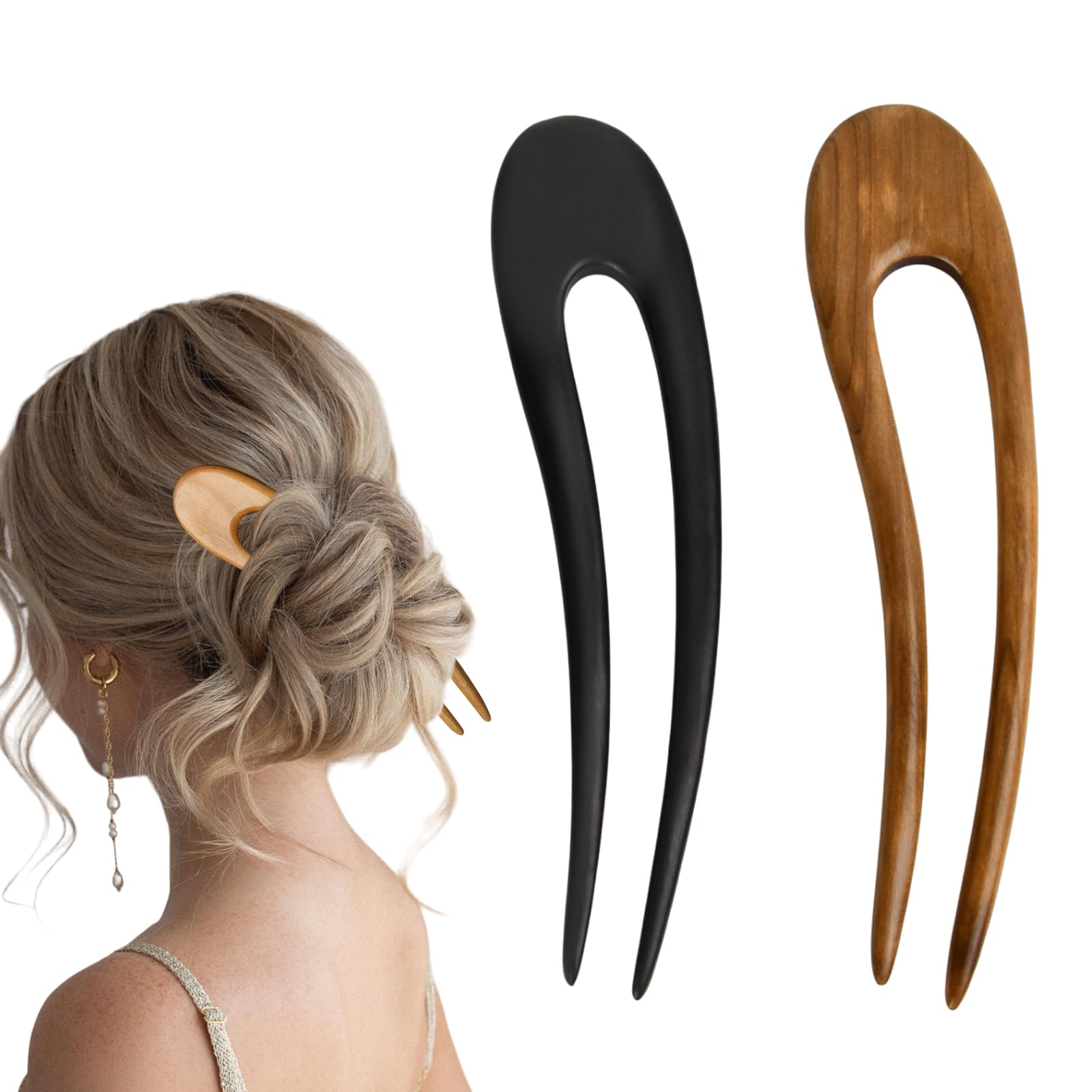 Forcina A Forma Di Nuvola In Silicone Morbido – Fermaglio Antiscivolo Per Capelli, Molla Antiruggine, Adatto A Tutti I Tipi Di Capelli – Donna (Nero) - copertina