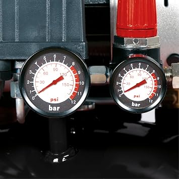 Einhell Hava Kompresörü TE-AC 135/24 Silent Plus 4020610 | 750 W | 8 bar | 24 L tank | 135 l/dk emiş gücü | 1.450 dev/dk | basınç göstergesi | hızlı bağlantı | yağsız