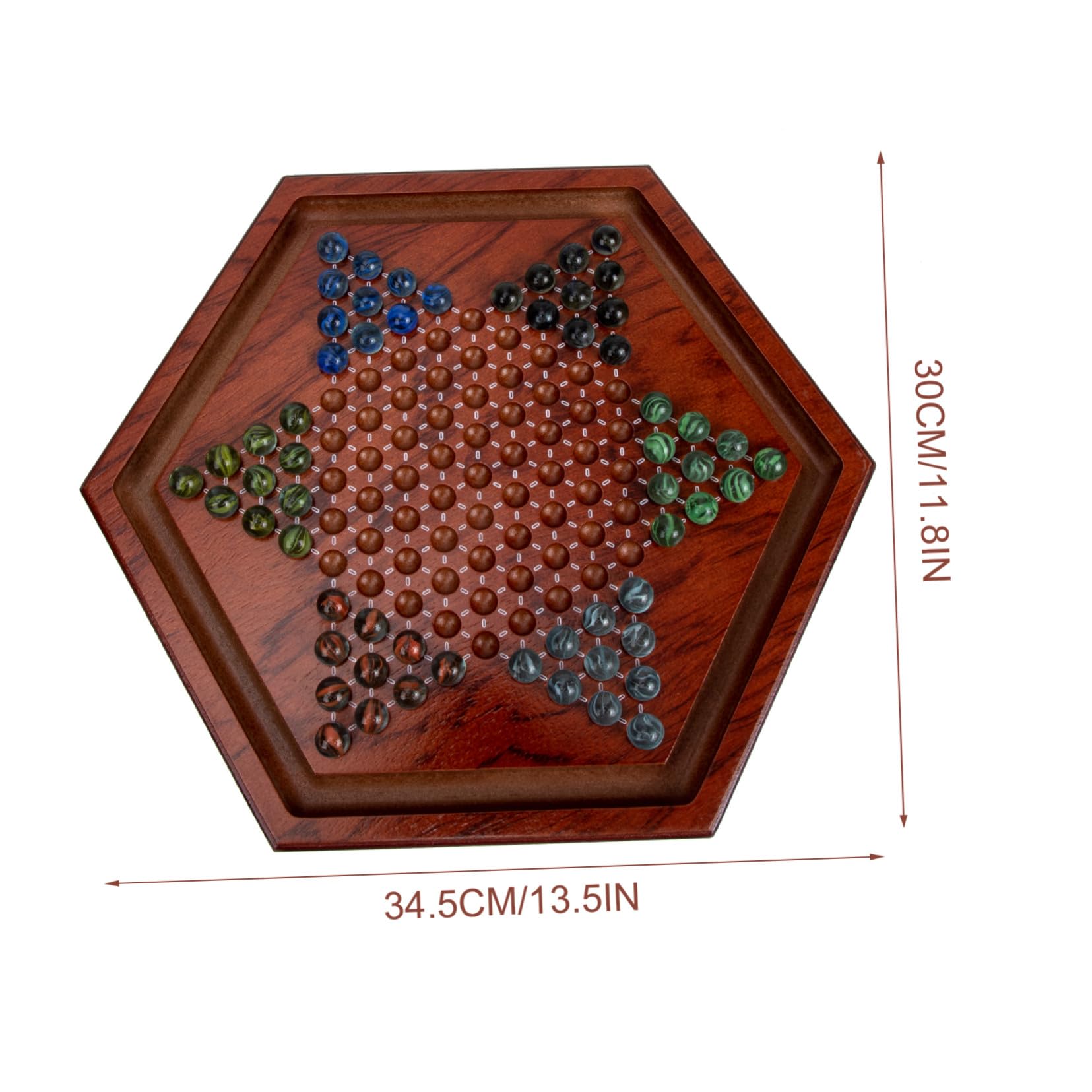 Dama Cinese in Legno per Bambini, Gioco da Tavolo Educativo per Sviluppare Intelligenza e Capacità di Problem Solving, Elegante Materiale Sintetico, per Casa e Scuola