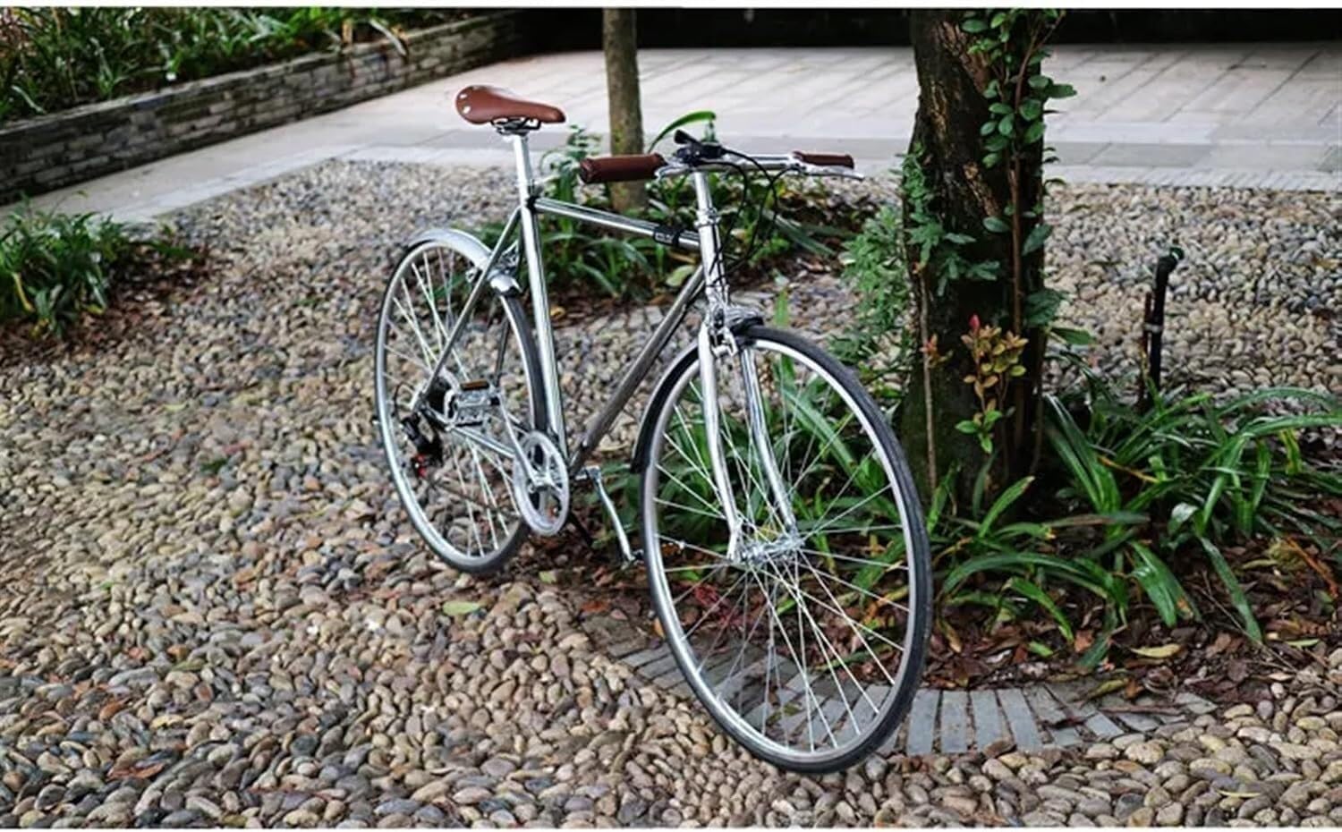 Bike Mudguards Set, Portable Bicycle Fender, 700C Fixed Gear Bike Retro Bicycle Fenders City Bicycle Fender Black Silver Bike Practical Accessories