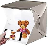 Mini Estúdio Fotográfico Portátil com Iluminação LED, Caixa de Luz para Fotografia de Produtos