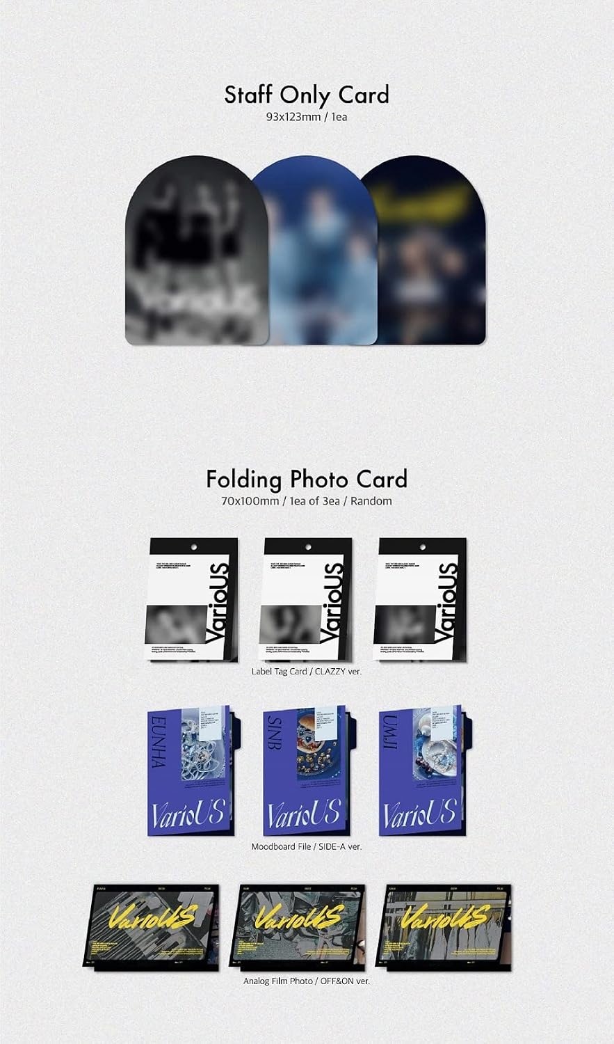 VIVIZ - VarioUS [Photobook] 3rd Mini Album+Folded Poster (SIDE-A ver, 1 Folded Poster)