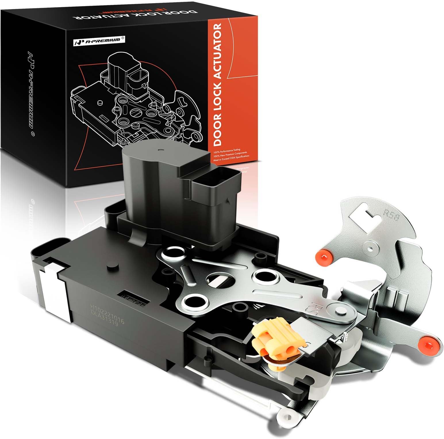 A-Premium Door Lock Latch Actuator Compatible with Cadillac Escalade, Chevy Chevrolet Avalanche, Silverado, Suburban, Tahoe & GMC Sierra, Yukon - Front Right Passenger Side, # 15053682, 15068500