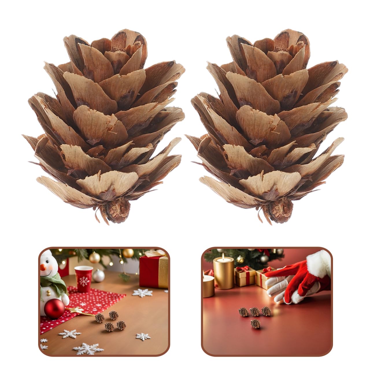 IMIKEYA 450 Stück Mini Tannenzapfen 1-2cm Weihnachten Tannenzapfen Ornamente hängende Weihnachtsdekorationen für Weihnachtsbaum Party Dekoration DIY Projekte