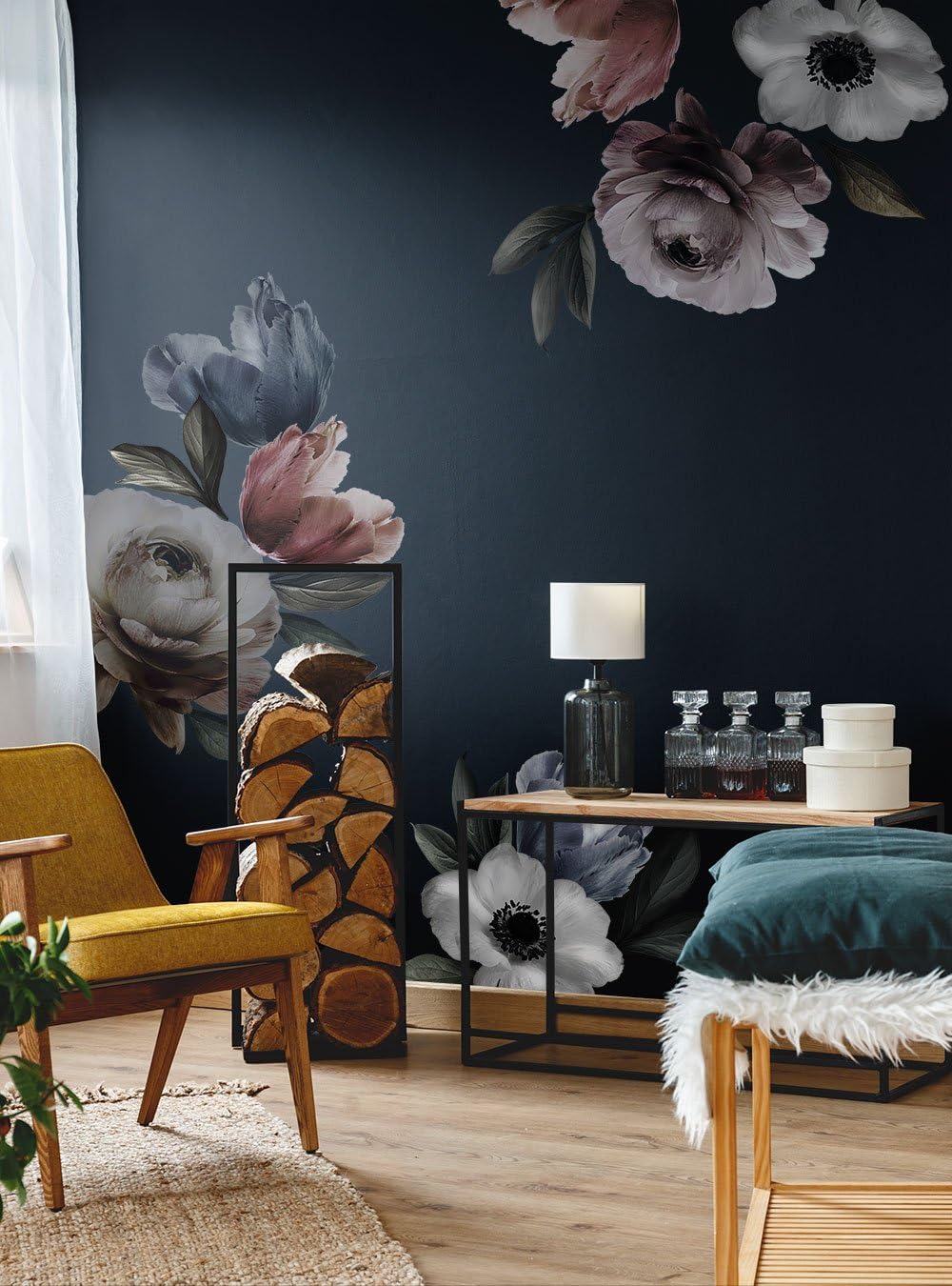 Floral Wall Sticker (Peaceful Purple)