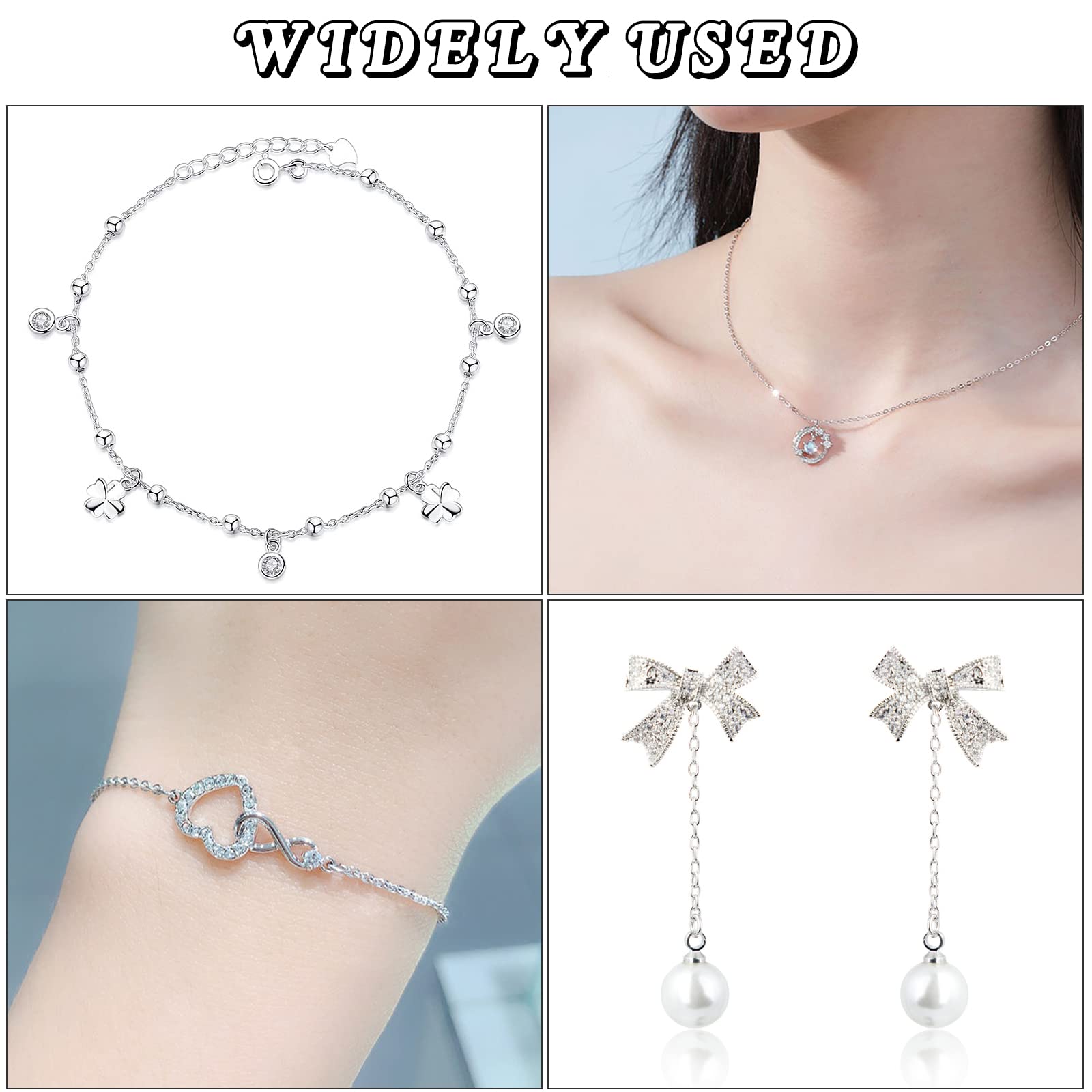 Collier Chaîne Acier Inoxydable Or Fin Et Délicat Zircon Blanc