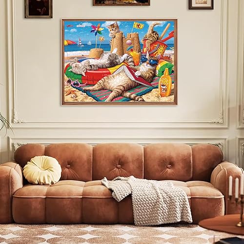 Miniatura 7 de Rompecabezas para adultos - Rompecabezas de 1000 piezas - Librería Cat