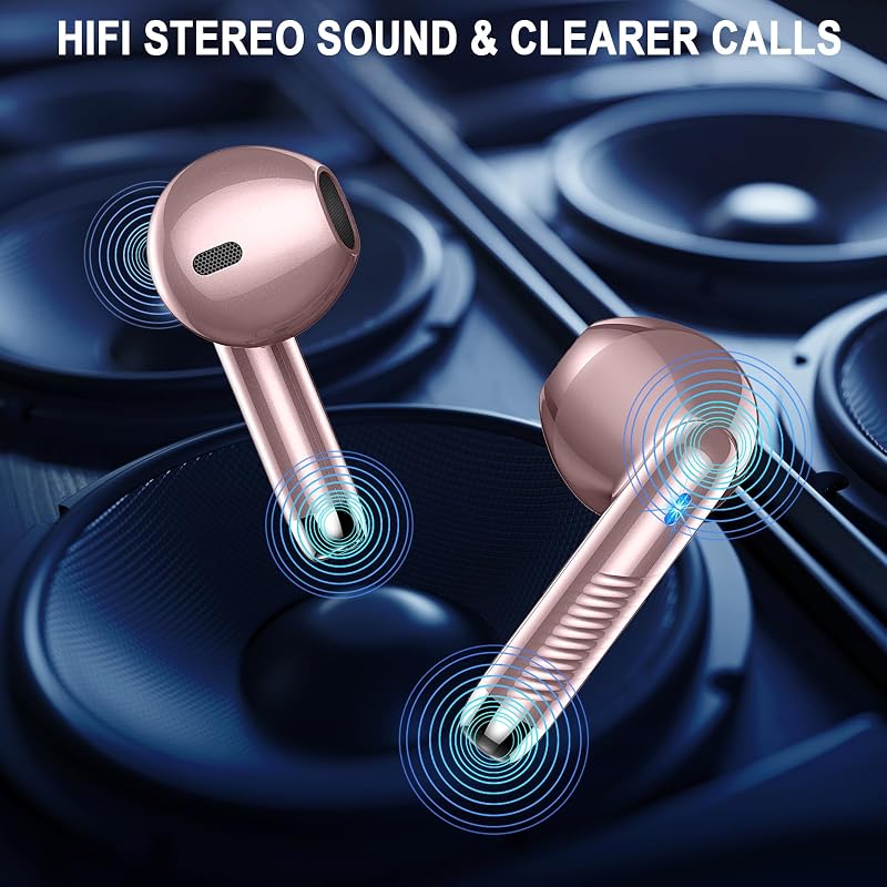 Wireless Earbuds, Bluetooth 5.4 Ear Buds, LED Power Display, 6D Bass Stereo image 6