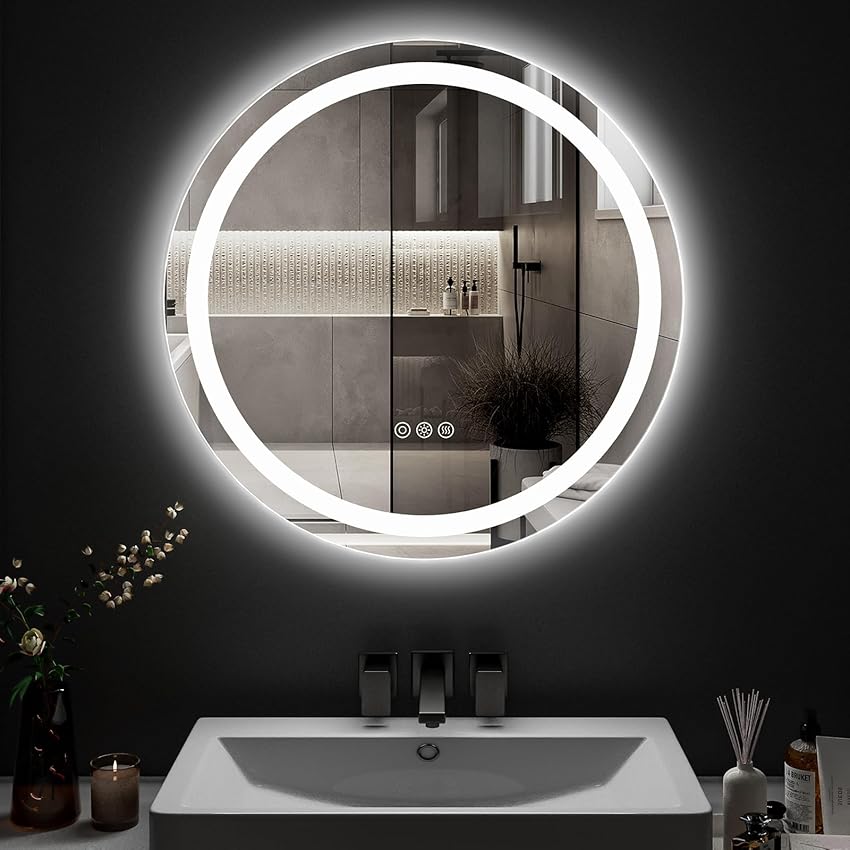 ChillCruiser UK-090-RN-6060 Specchio da bagno rotondo a LED 600 MM