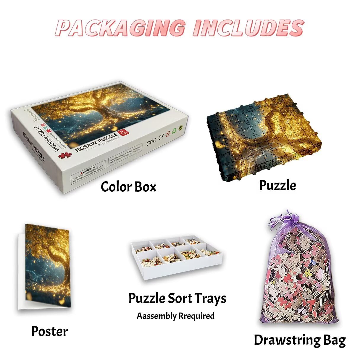 Puzzle 4000 Pezzi Albero, Puzzle Foglia per Adulti, Puzzles in Legno Intrattenimento Creativo, Divertimento, Puzzles Educativi Classici con Confezione di Alta Qualità Idea Regalo Donna Decor -3532