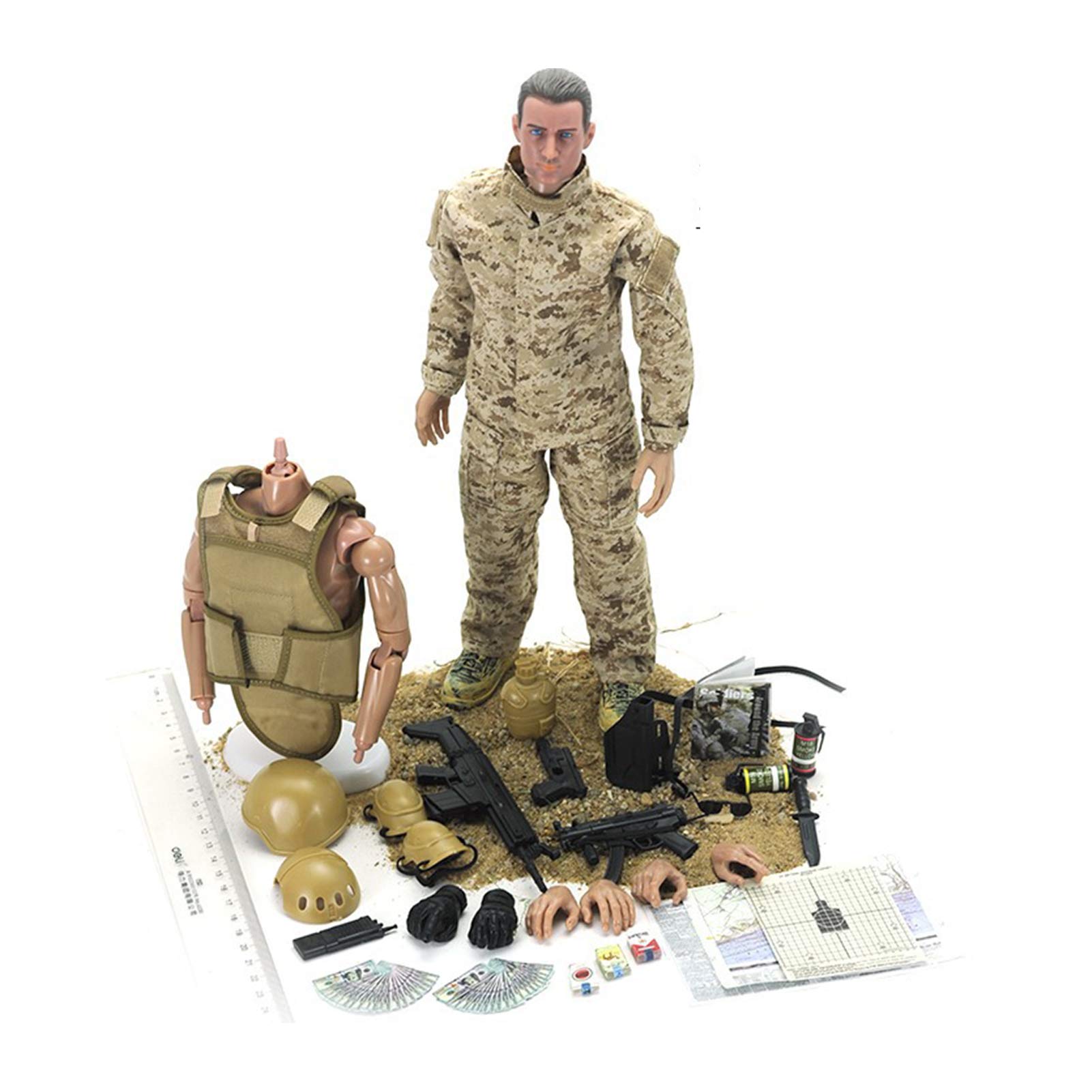 Leying Soldato in Scala 1/6 Seals 12 Pollici Collezione di Modelli Militari Set di Giocattoli Realistici