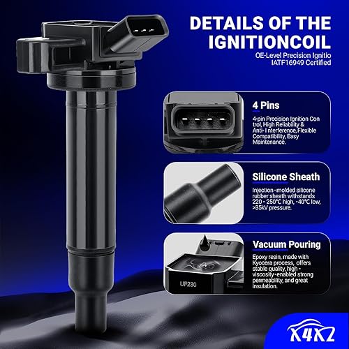 Vista 16 de Paquetes de bobina de encendido UF549 y bujía de iridio doble 9029, para Nissan Altima Versa Sentra Rogue Cube NV200 Pathfinder Infiniti FX50 M56