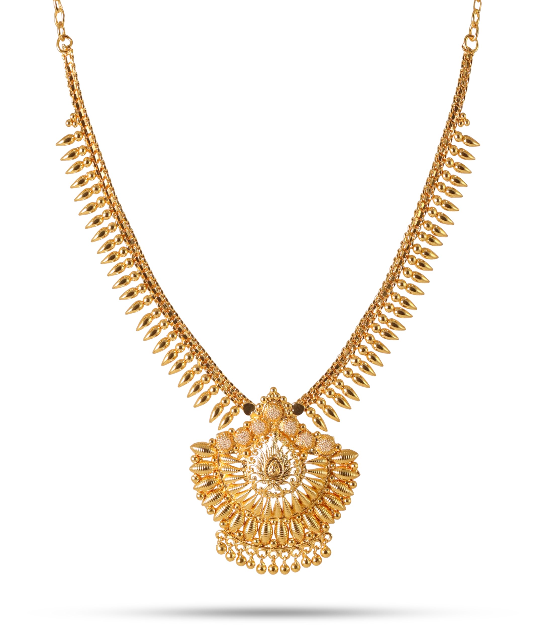 CUTE GOLD One Gram Micro Gold Plated Traditional Trendy South Indian Fashion Jewellery Stylish Ruby Emrald Stone Necklace for Women & Girls (NEC-8020) (B0CR15LVF9) Amazon Price History, Amazon Price Tracker