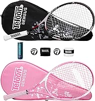 Teloon 2-Pack 27-Inch Beginner Tennis Rackets for Adults - Recreational Racquets w/ Balls, Cases, Overgrips & Dampers