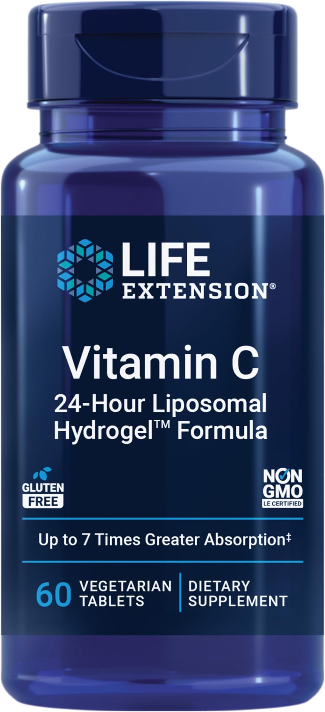 Vitamin C 24-Hour Liposomal Hydrogel™ Formula, absorbs Better Than Standard Vitamin C, up to 24 Hours, get The Most Out of Your Vitamin C, Gluten-Free, Non-GMO, Vegetarian, 60 Tablets