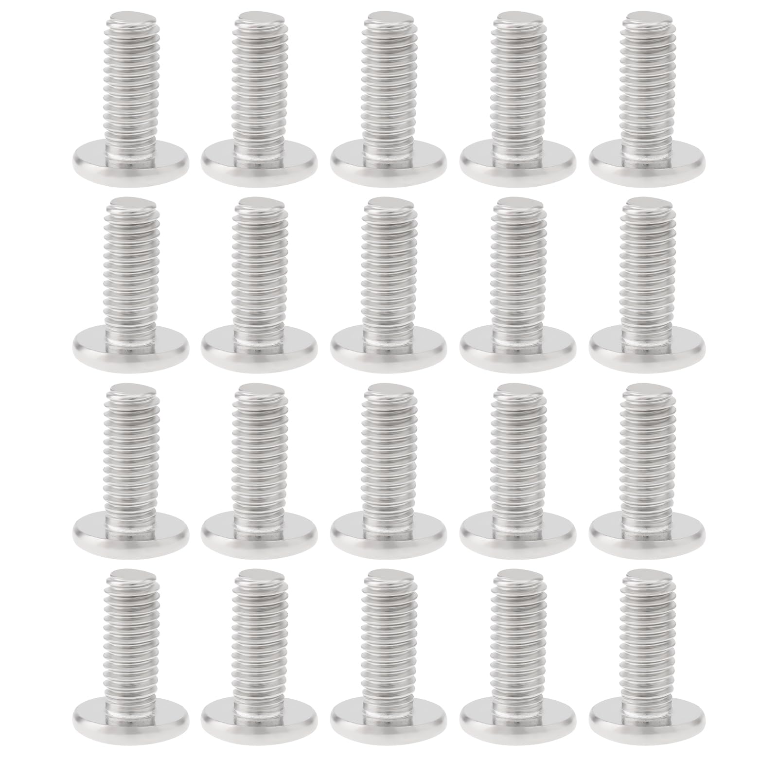 Smgda 20Pcs M6 x 20mm Flat Head Hex Socket Cap Screws Bolts, 304 Stainless Steel Furniture Connector Bolt, Allen Hex Drive