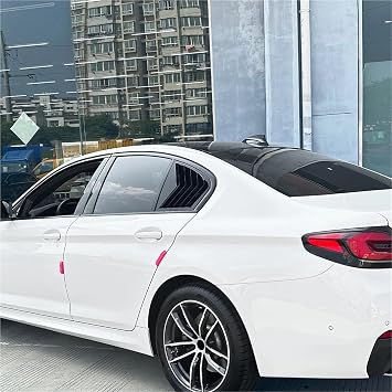 Bmw 5シリーズ G30 2018 2019 2020 2021 2022 2023 車用リアサイドウィンドウルーバーエアベントフロントガラス装飾カバーabs光沢ブラック
