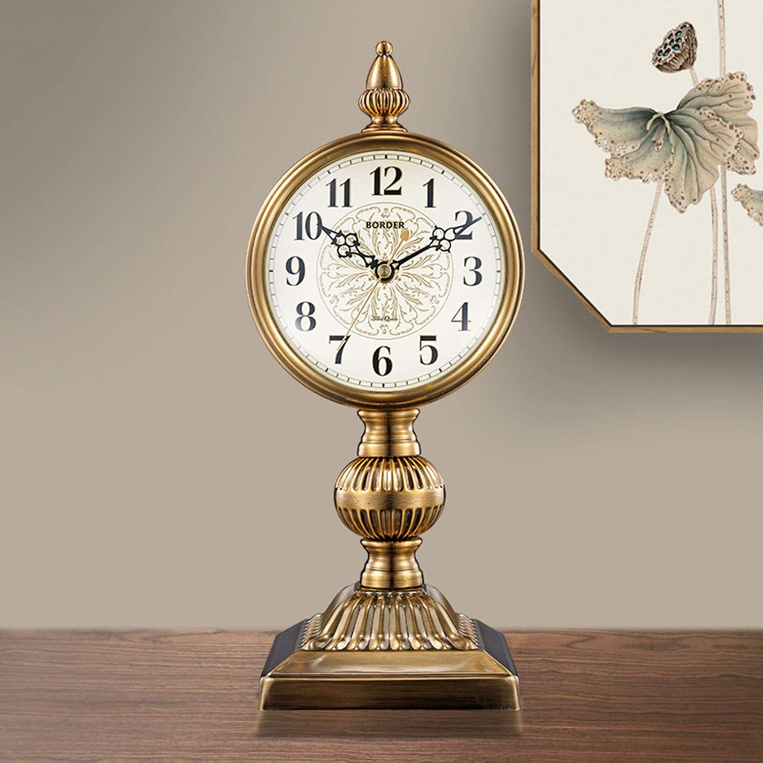 Desk Clock Modern Simplicity Silent Desk Clocks Mantel Clocks,Exquisite Desk Clocks, Home Decorative Mantel Clock Silent Table Clocks for Living Room Bedroom Bedside Kitchen