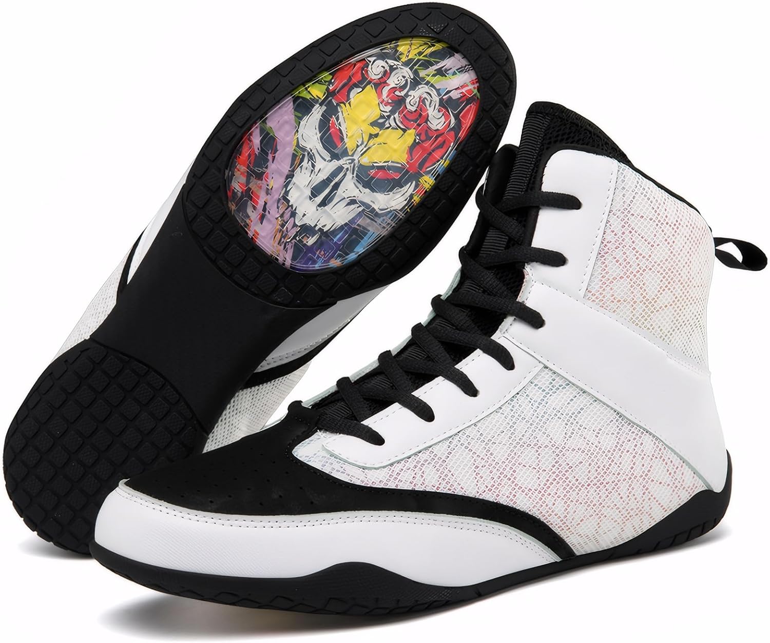 Professional Wrestling Shoes for Men Women, High Traction Lightweight Boxing Shoes for Weightlifting Bodybuilding