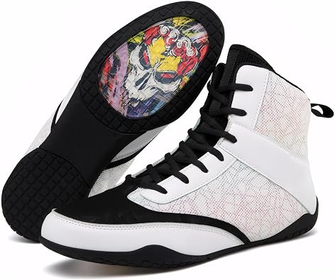 Professional Wrestling Shoes for Men Women, High Traction Lightweight Boxing Shoes for Weightlifting Bodybuilding