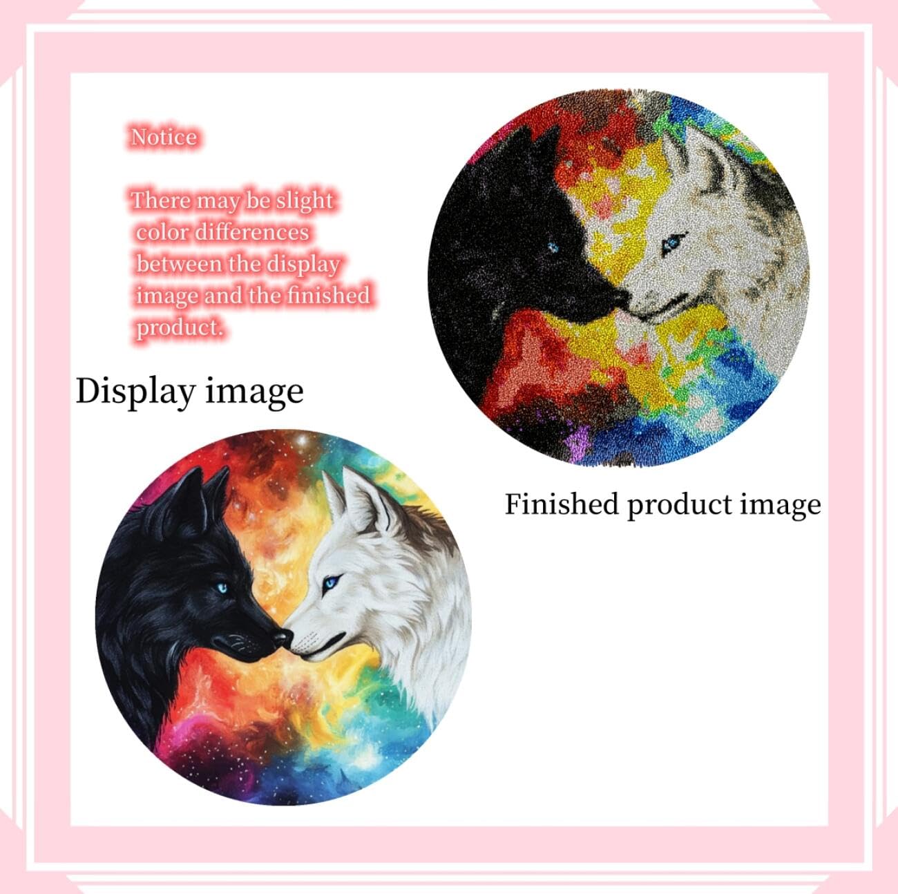 Kitquiver Knüpfteppich Set Rund Goldene Rosen 60x60cm | Blumen Knüpfset Für Anfänger，Gobelin-Teppich-Sets Für Erwachsene，Selbstknüpfendes Set，Diy-Bastelsets
