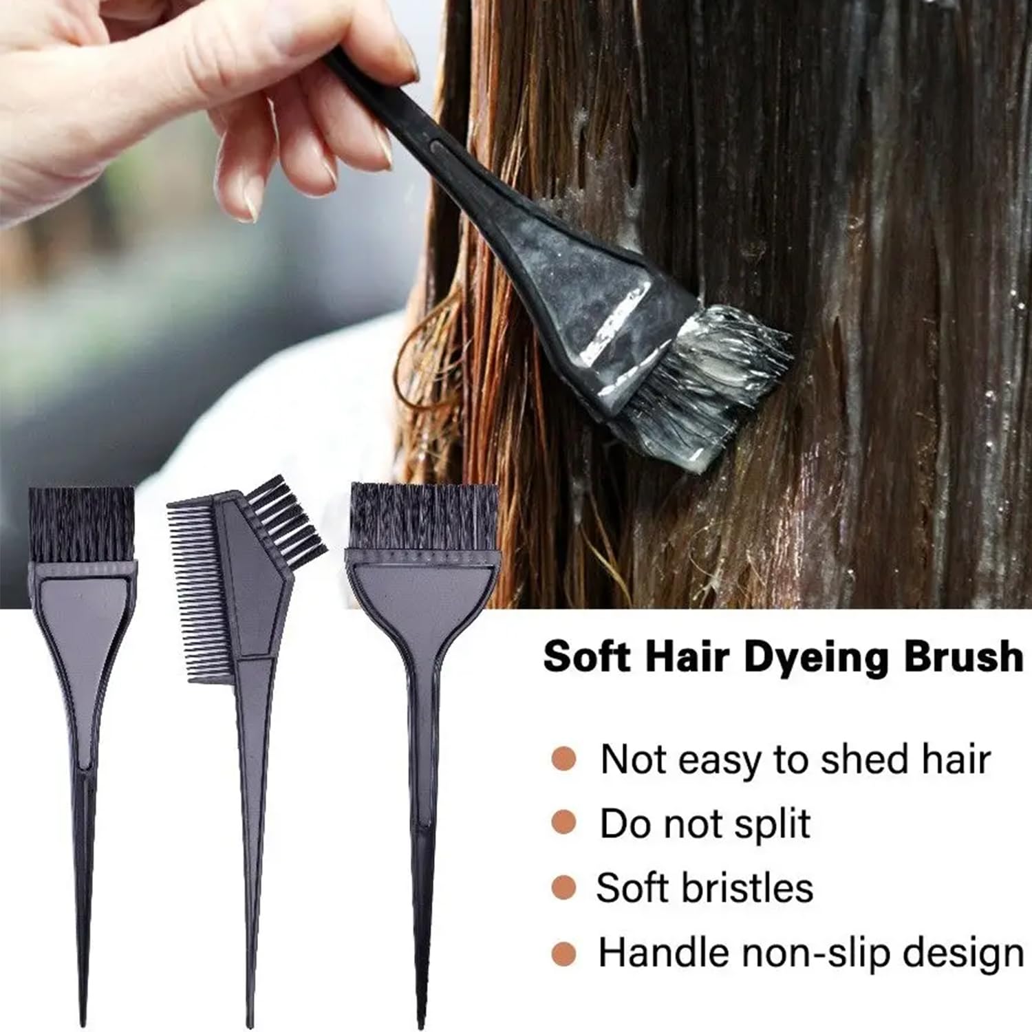 adbeni Professional Hair Coloring Kit for Women & Men, DIY Brush Set with Dye Mixing Bowl, Double Ended Extra Applicator Brushes, Reusable, Easy to Clean Tools for Salon Style Hair Color at Home 2
