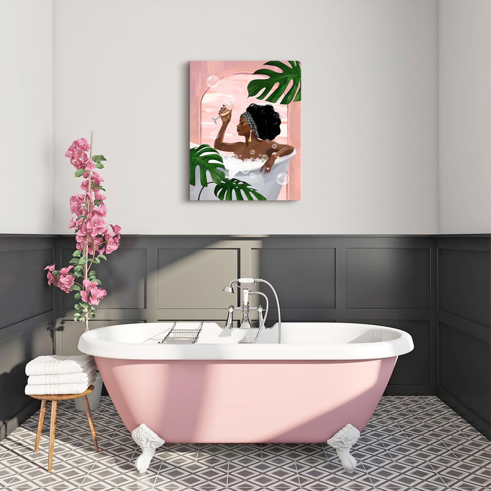 Mujer Afroamericana Negra Con Arte De Pared De Pelo Rizado Estilo Matisse 194708 1482
