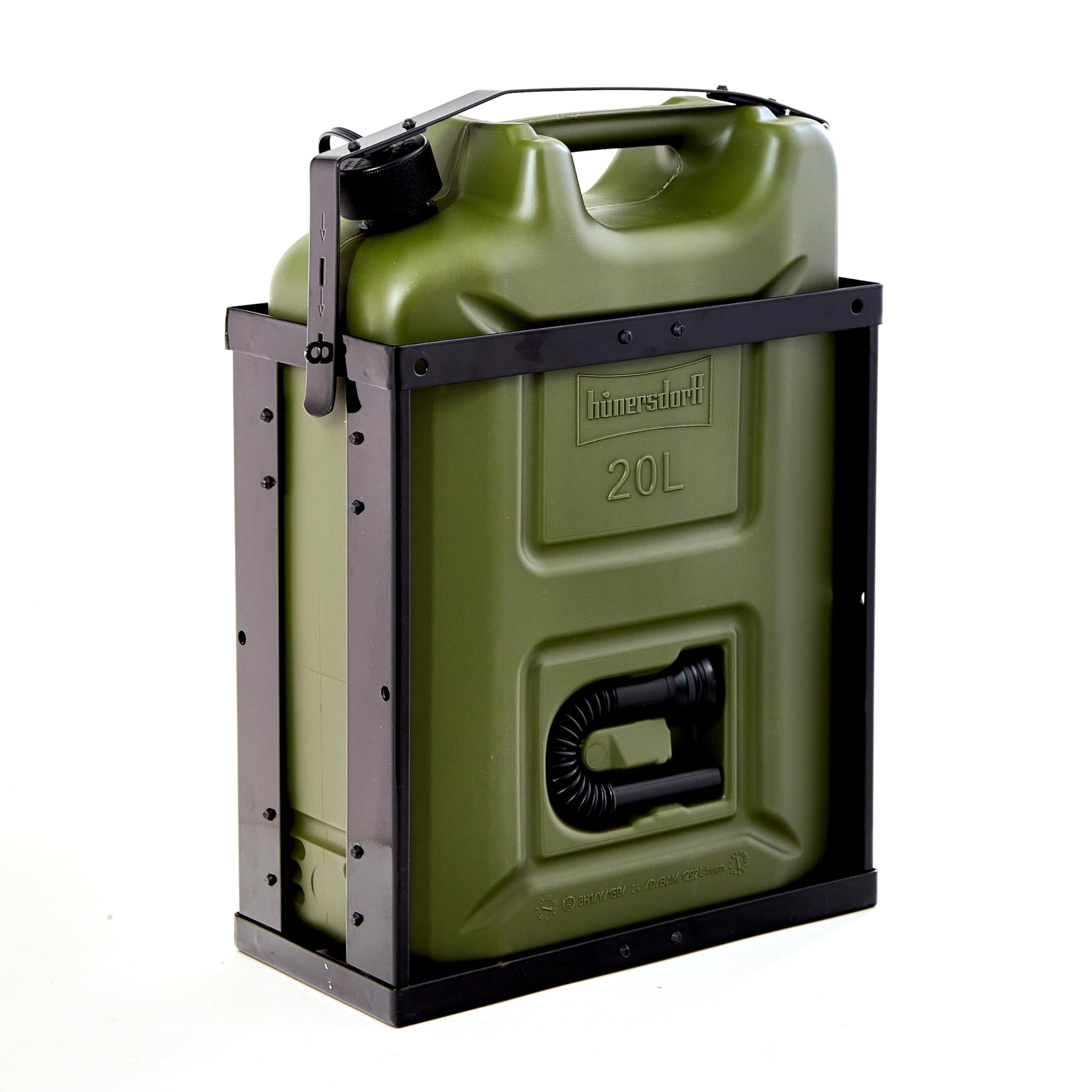 BW® Supporto per tanica di carburante, in metallo, per taniche da 20 litri, prodotto in Europa