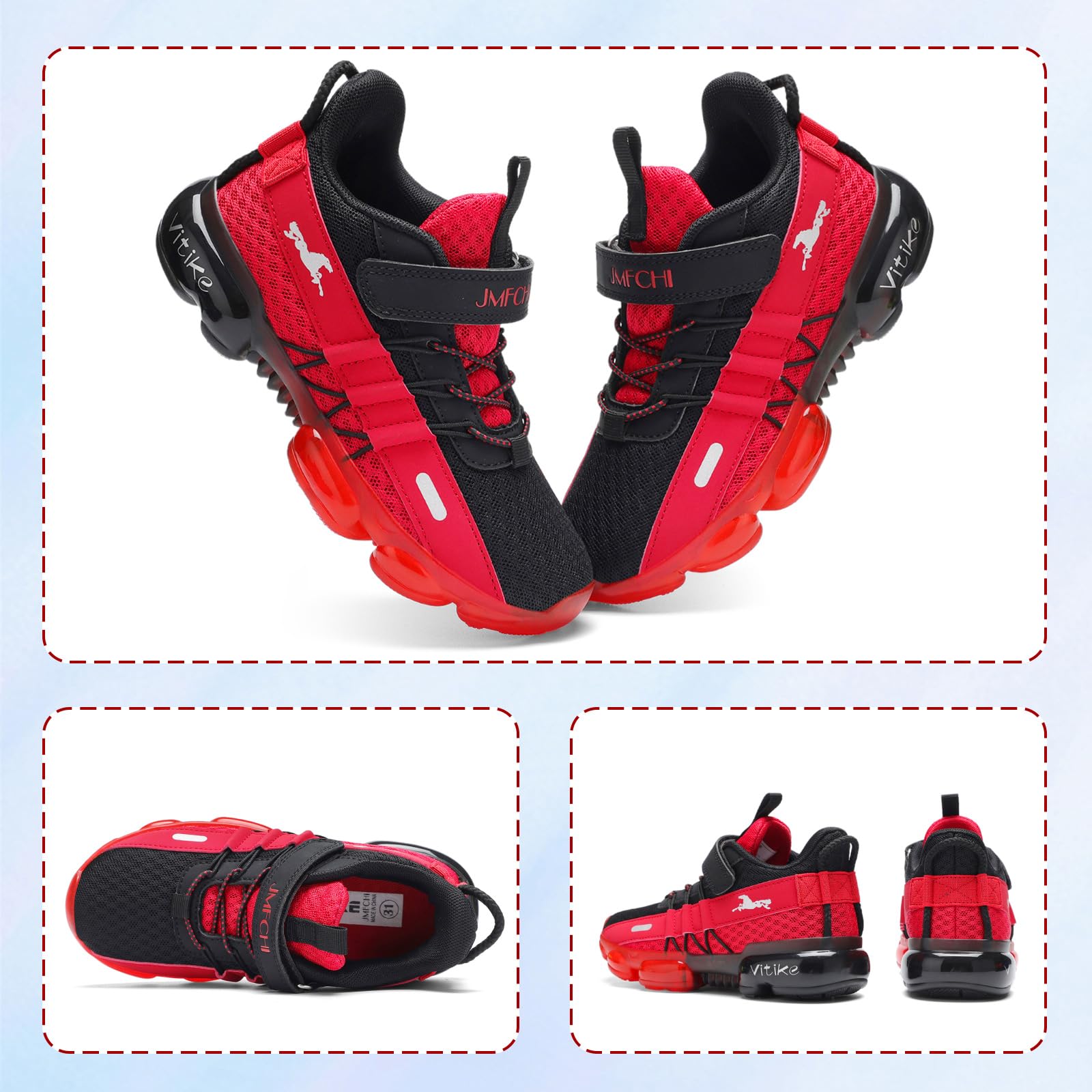 JMFCHI Zapatillas de deporte para niños, zapatillas para niños, zapatillas deportivas para exteriores, informales, transpirables, ligeras, unisex | Zapatos infantiles con malla transpirable, suela antideslizante, amortiguador, ideal para uso diario, sala